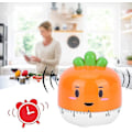 Miniatyrbillede 3 af 5: Timer, sød tegnefilm gulerod køkkentimer, mekanisk køkkentimer til bagning, madlavning og læring