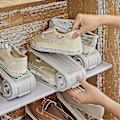 Miniatyrbillede 5 af 5: Plasticsko Hylde Til Badeværelse Dobbelt Lag Til Sovesal Grå/Orange Skohylde