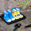 Miniatyrbild 4 av 5: Set med 3 svarta plastbrickor, Nesting Frukostserveringsbrickor, Eftermiddagstebricka, Dekorativ Rektangulär Visningsbricka, Nestad