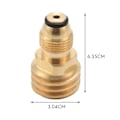 Miniatyrbillede 3 af 5: 2 stk. Propangasadapter konverterer Lp Tank Service Valve til Qcc1/type1 Udløb Messingadapter