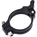 Miniatyrbillede 1 af 5: Front Derailleur Klemme, Justerbar Front Derailleur Adapter Klemme Til Vej Eller Mountainbike Cykel Tilbehør(1stk, Sort)