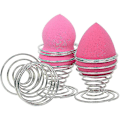 Miniatyrbilde 2 av 2: 6 stk eggkopper laget av rustfritt stål Wispiral fjær skjønnhetssvamp holder