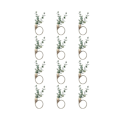Miniatyrbillede 1 af 5: Servietringe 12 Rustikke Eukalyptus Træ Servietringe Boho Blad Træperle Landlig Servietring Hol