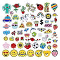 Miniatyrbillede 2 af 3: 60 stk. Cartoon Random Mixed Patches Set Cartoon Amine Patches På Tøj Stryg På Patches Appliques Til Tøj