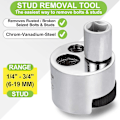 Miniatyrbilde 4 av 5: Stud Remover 6 Mm Til 19 Mm Bolt Extractor Muttertrekker Verktøy Fjerner Ødelagte Eller Fastklemte Bolter