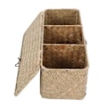 Miniatyrbillede 4 af 5: 2x Toiletpapirkurv - 3 Rutete Rattan Toilet Badeværelses Opbevaringskurv - Smykker Kosmetik S