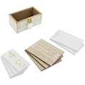 Miniatyrbilde 4 av 5: Treflipps skrivebordsblokk-kalender, planke-/bordkalender-skjerm, /kontorinnredning, 11,5x6,5x14,5 cm, c