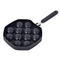 Miniatyrbillede 1 af 4: Takoyaki-pande, køkkenudstyr blækspruttebolde maker aluminium med håndtag til hjemmet til takoyaki-elsker