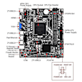 Miniatyrbillede 2 af 5: Lga 1155 Bundkort til Core I7 / I5 / I3 / Pentium / Celeron Lga1155 Ddr3 Matx Bundkort H61