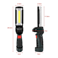 Miniatyrbilde 3 av 5: USB-oppladbar COB LED-slank arbeidslyslampe lommelykt inspeksjonsfoldbar lommelykt