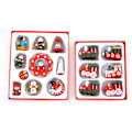 Miniatyrbild 3 av 5: 2-pack Julpynt Miniatyr Ornament Kit Julpynt Julgranshängande Ornament i Trä för Julgran Heminredning