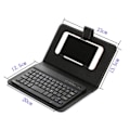 Miniatyrbild 4 av 5: Bluetooth Mini Trådlöst Tangentbord Med Pu Läderfodral För Smartphone Surfplatta 4.5 Tum - 6.8 Tum Rec