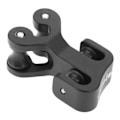Miniatyrbillede 4 af 4: 1 stk. kabelskive i aluminium til buer med en 3/8\" kabelstang - ultralet remskive til undersnor - sort