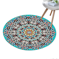 Pikkukuva 5 / 5: 80x80cm Pyöreä Mandala Matto Lattiamatto Tyyny Makuuhuone Olohuone Sisustus YH04