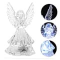 Miniatyrbillede 5 af 5: 2 stk. Natlys Juleindretning Krystal Engel Figur Mini Sengelampe Engel Beskyttelsesengel Baby Akryl
