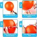 Miniatyrbillede 2 af 5: Heliumballonklips med snor, 100 stk. ballonklips med bånd til fødselsdag, bryllup, helium og luftfyldning