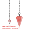 Pikkukuva 3 / 9: Luonnonkiviterapia Riipus Korut Reiki Pyramidi Kuusikulmainen Heiluri Ketjuriipus amuletti 9-Snowflake Stone