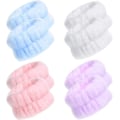 Miniatyrbillede 1 af 5: 4 Par Håndledsvaskebånd Mikrofiber Håndledsvaskehåndklæde Bånd Absorberende Håndledsband