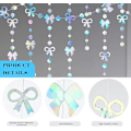 Miniatyrbillede 3 af 5: Iridescent Bows Fødselsdag Dekorationer - Holografiske Guirlander
