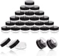 Mini kosmetikkrukker, klare PS-beholdere med sorte PP-låg, til makeup, læbepomade og lotioner, 30-pak, 10g