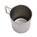 Miniatyrbild 5 av 5: Ultralätt Titanmugg Utomhus Bärbar Mugg Camping Picknick Vattenmugg Fällbart Handtag 750ml Titan