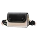 Lille crossbody-taske til kvinder - Håndtaske - Tofarvet modedesign sort black