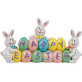 Miniatyrbillede 1 af 5: Påskedekorationer Håndmalede Påskeæg Bunny Centerpiece, 8,5 tommer Bordplade Påskeharpiksfigur Dekoration til Hjem Stue Soveværelse Påskedekoration