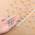 Miniatyrbillede 3 af 5: 40 stk. sølvfarvede løse afstandsrørperler hule filigran tibetanske perler legering perler afstandsrør 12 mm små metalperler til livsdesign diy smykkehåndværk mak