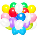 Miniatyrbillede 2 af 5: 100 stk. balloner - farveassorterede fødselsdagsbilloner 10 tommer flerfarvede balloner pakke regnbue balloner understøtter helium/luft balloner