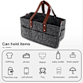Miniatyrbild 4 av 5: Babyblöjor Caddy Organizer Hållare Duschkorg Barnkammare Förvaringsbehållare Bilförvaringskorg Servetter Leksaker