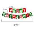 Miniatyrbilde 2 av 5: Rød Grønn Merry Banner til Jul - Banner til Juledekorasjoner, Juleminner og Gaver (16*12cm)