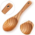 Miniatyrbillede 2 af 5: 4 stk. Træskeer 21,5 cm Træ Risske Versatile Serveringsske Non Stick Varmebestandig Coo