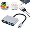 Pikkukuva 1 / 4: Usb Type C - 4k Hdmi Vga -sovitin Usb C - Hdmi -muuntimet 1080p Vga -monitoimuistimet