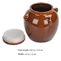 Miniatyrbillede 5 af 5: 800 ml traditionel kimchi-krukke i keramik med låg - husholdningskimchi-beholder i stentøj