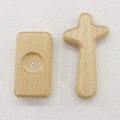 Miniatyrbild 5 av 5: Träkors i trä, magnetiskt kors i trä med bas stående kors