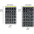 Miniatyrbillede 4 af 4: Nummereret Organizer Klasseværelse Lommekort Til Mobiltelefoner (42 Lommer)