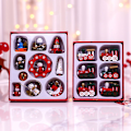 Miniatyrbild 5 av 5: 2 set Mini Julgranspynt Trä Små Skatter Miniatyrpynt Set för Julgransdekorationer