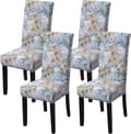 Miniatyrbilde 1 av 5: 4-pakning julestoltrekk stretch avtagbart vaskbart spisestue bladmønster1 Leaf Pattern1 Leaf Pattern1 4
