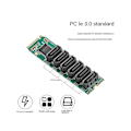 Pikkukuva 5 / 5: M.2 (pcie 3.0) 6-portin laajennuskortti Sata Iii 6g Ssd -sovitin 3 Sataiii -kaapelilla Pcie Gen3x2 Non-r