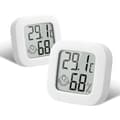 2 ST Mini Digital Termometer Hygrometer - Hög Precision Inomhus Temperatur  u0026 Luftfuktighetsmätare för Hem, Kontor
