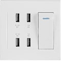 Miniatyrbilde 1 av 5: Usb veggkontakt Smart lader stikkontaktpanel verktøy Hjemmedekorasjon Profesjonelt strømuttak 10a 4 porter