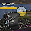 Miniatyrbillede 2 af 5: 500m Golf Rangefinder Speedometer Rangefinder Digital Jagt Måling Monokulær Teleskop (500m, Sort)