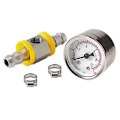 Miniatyrbilde 1 av 5: Universalt drivstofftrykksmåler 1/8 Npt (140 Psi) med 3/8 tommers drivstoffledning Drivstofftrykksmåler Sensor T