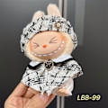 Miniatyrbillede 1 af 3: Labubu Modesæt - Outfit til 15/17cm Plysdukker, V1 V2 Stropper Bukser LBB-99