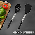 Miniatyrbillede 5 af 5: 2 stk. silikone køkkenredskaber sæt, bpa-fri, non-stick varme