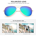 Miniatyrbilde 4 av 5: Solbriller for menn og kvinner Aviator Polarized Metal