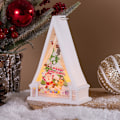 Miniatyrbild 5 av 5: 4 st julsnöboll Lykta Julpynt Glöd Vindlykta LED Varm Ljus Snögubbe Batteridriven