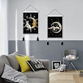 Miniatyrbild 5 av 5: 2-pack månfas tapet psykedelisk psykedelisk måndekoration för sovrum vardagsrum 35 x 50 cm