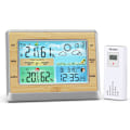 Miniatyrbild 1 av 5: Silver inomhus- och utomhustermometer hygrometer väderstation, inomhus- och utomhustermometrar bakgrundsbelyst display