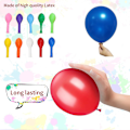 Miniatyrbillede 4 af 5: 100 stk. balloner - farveassorterede fødselsdagsbilloner 10 tommer flerfarvede balloner pakke regnbue balloner understøtter helium/luft balloner